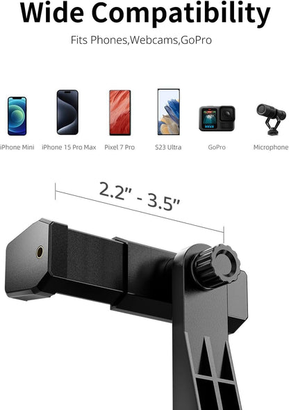 Overhead Ring Light for Desk with Phone Mount
