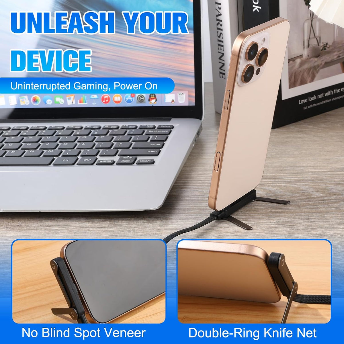 240W 2-in-1 Fast Charging Cable with Phone Stand