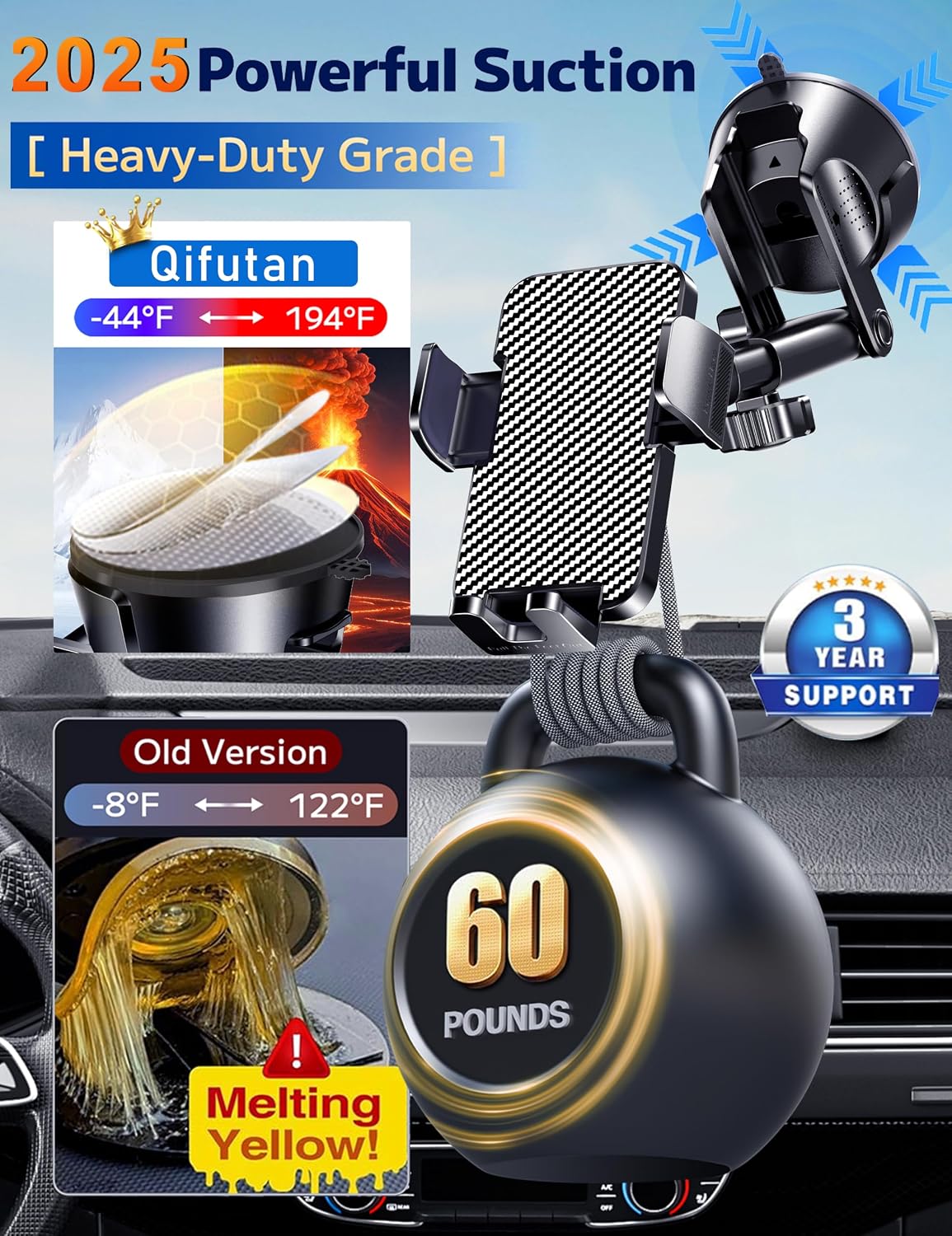 Qifutan Dash Mounted Holders Phone