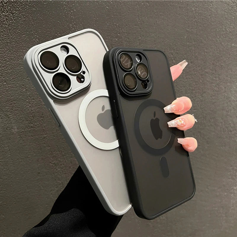 Magnetic Matte Armor Case for iPhone Series