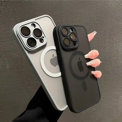 Magnetic Matte Armor Case for iPhone Series