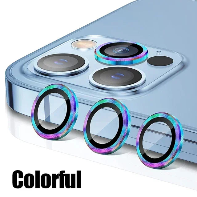 Metal Camera Lens Protector Glass for iPhone