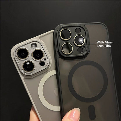 Magnetic Matte Armor Case for iPhone Series