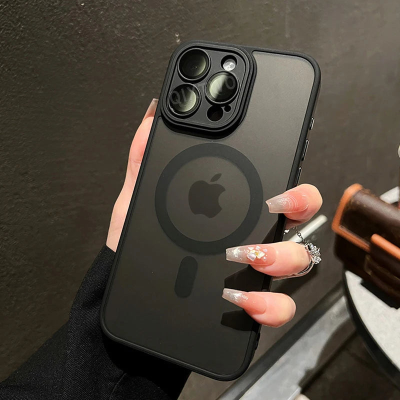 Magnetic Matte Armor Case for iPhone Series