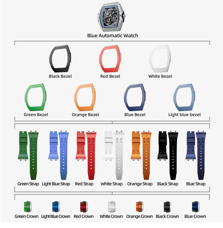 Atomic Interchangeable Automatic Watch Combo