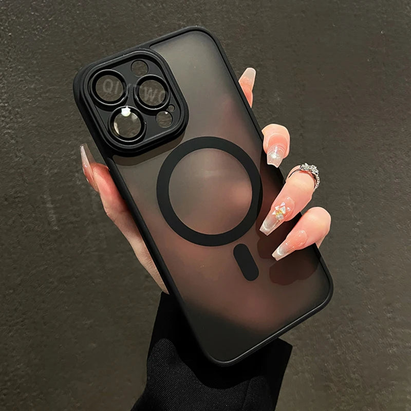 Magnetic Matte Armor Case for iPhone Series