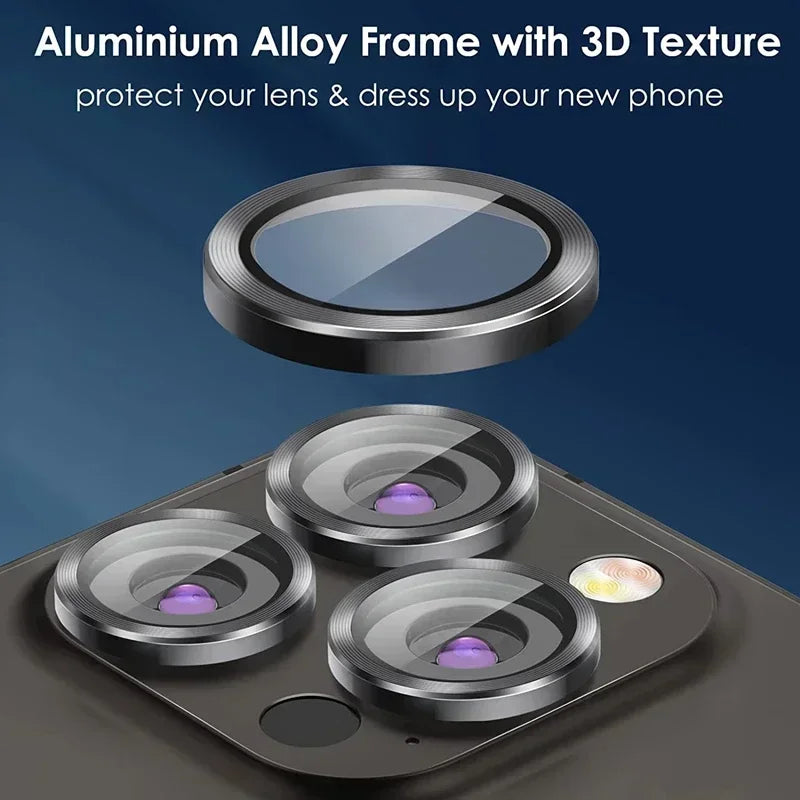 Metal Camera Lens Protector Glass for iPhone