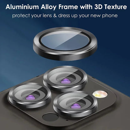 Metal Camera Lens Protector Glass for iPhone