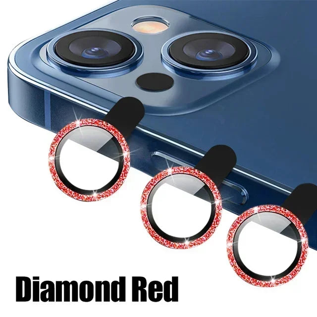 Metal Camera Lens Protector Glass for iPhone